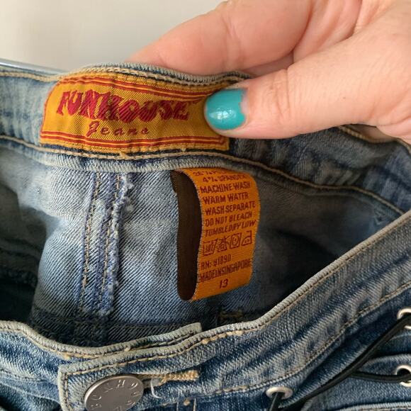 Y2K Funhouse Denim Skirt Size 13 - Picture 7 of 8